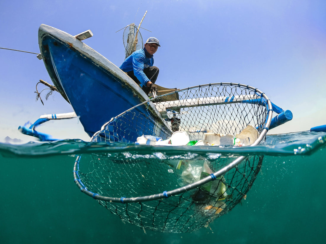 Deep Blue ocean plastic impact — 2,255 lbs removed, verified through Ecodrive and pulled by 4ocean